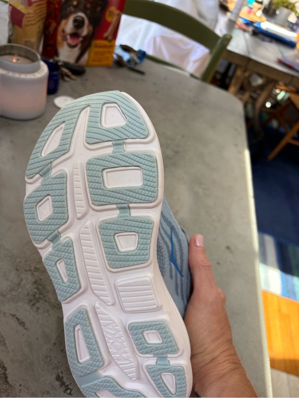 HOKA Bondi 9
Light Blue & Orange Running Shoe - Picture 7 of 7